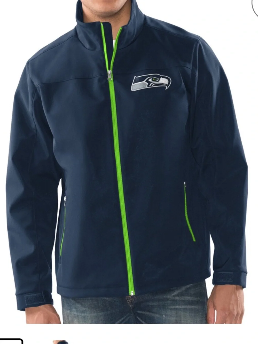 Seattle Seahawks G-III Jacket Adult Sz Large Full Zip Football NFL Sport Mens